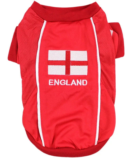Parisian Pet - Dog Jersey Team England Soccer
