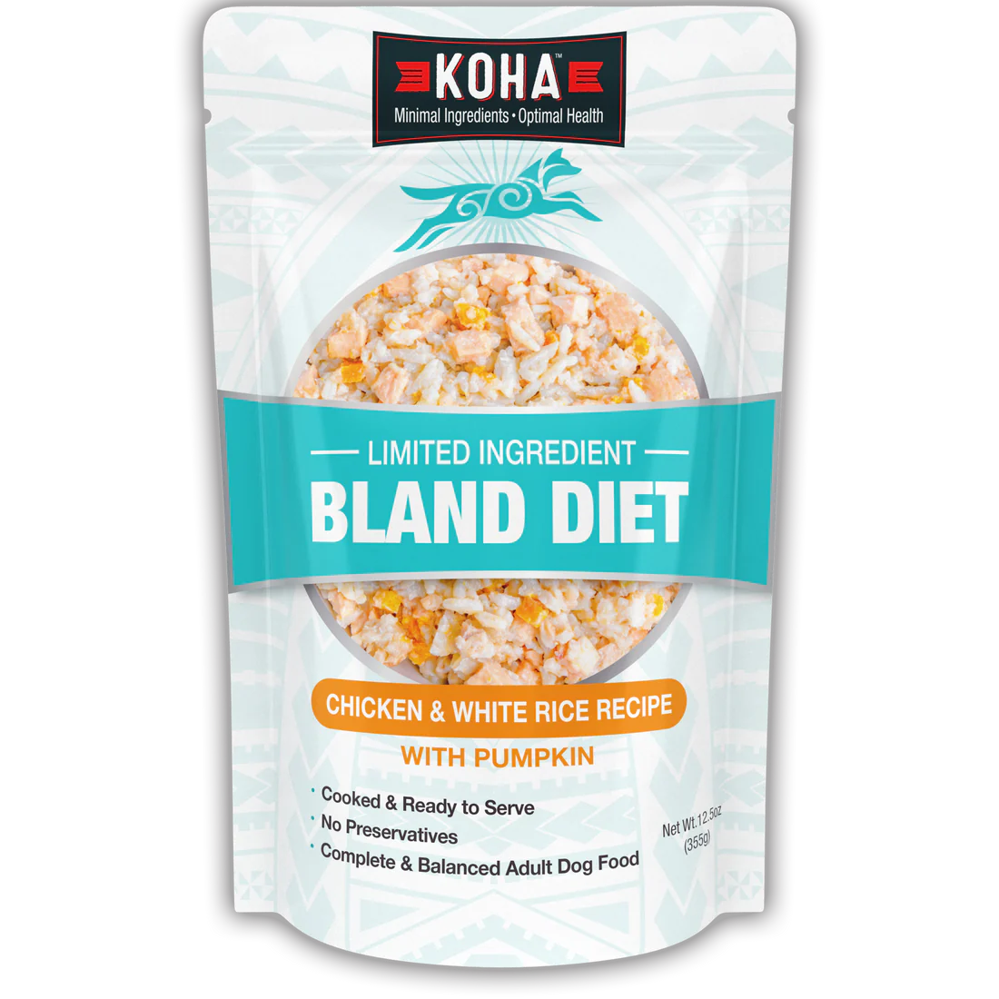 KOHA - Bland Diet Chicken & Rice Pouches Wet Dog Food 12.5 ounces