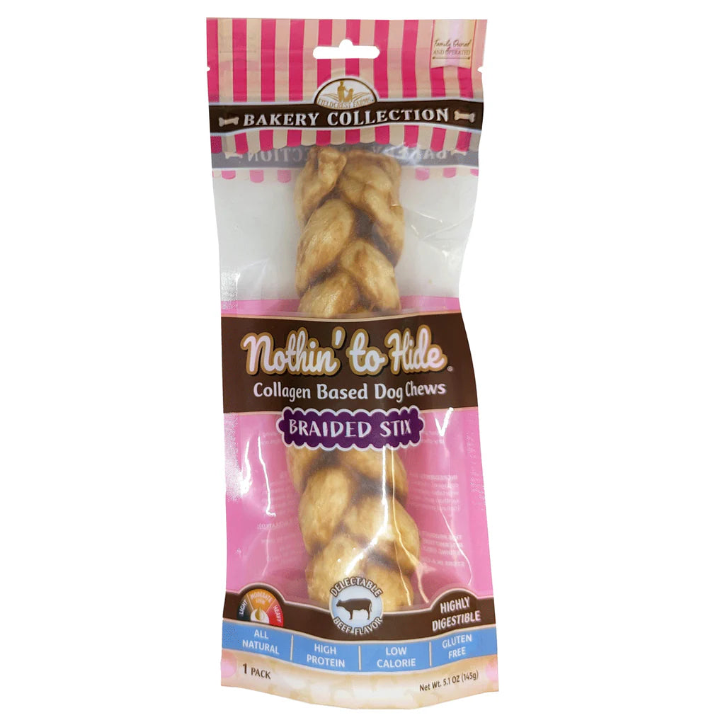 Fieldcrest Farms - Nothin' To Hide Bakery Beef Braided Stick Dog Chews