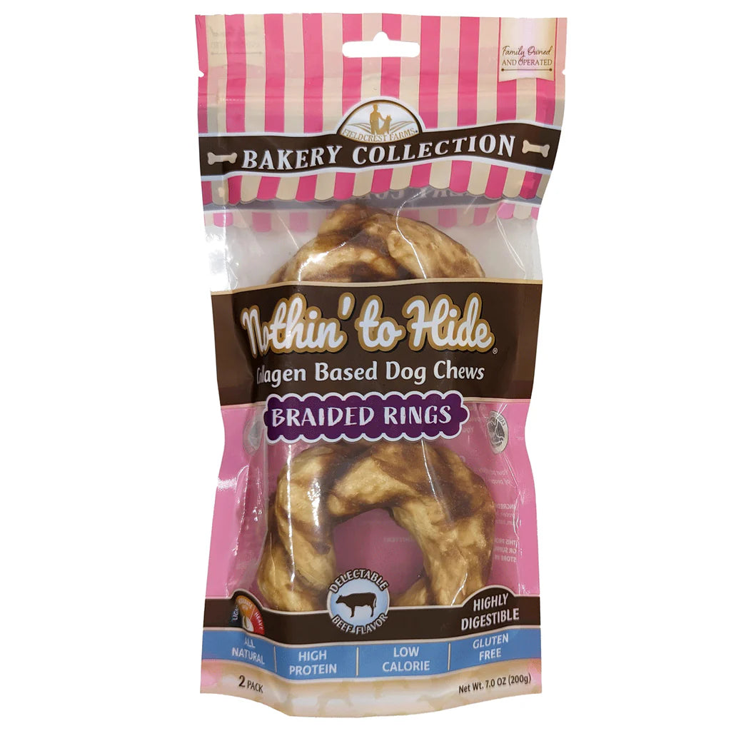 Fieldcrest Farms - Nothin' To Hide Bakery Beef Braided Ring Dog Chews