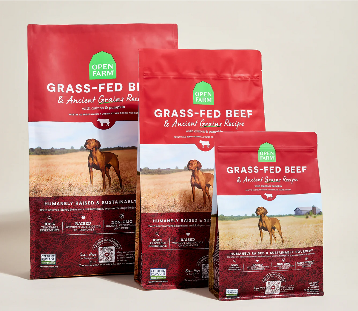 Open Farms - Grass-Fed Beef & Ancient Grains Dog Food