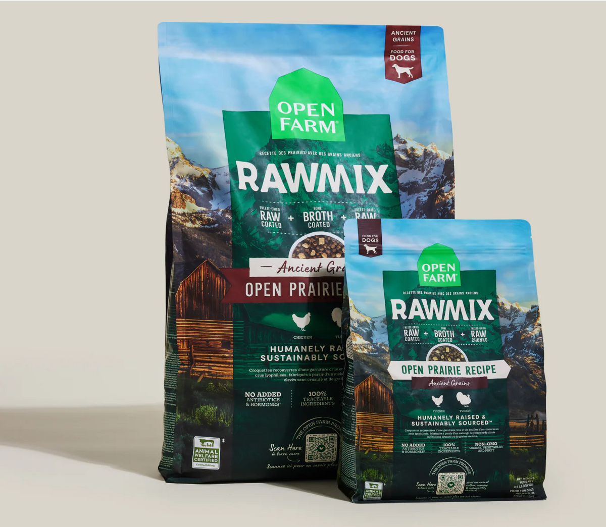 Open Farms - Raw Mix Open Prairie Ancient Grain Dry Dog Food