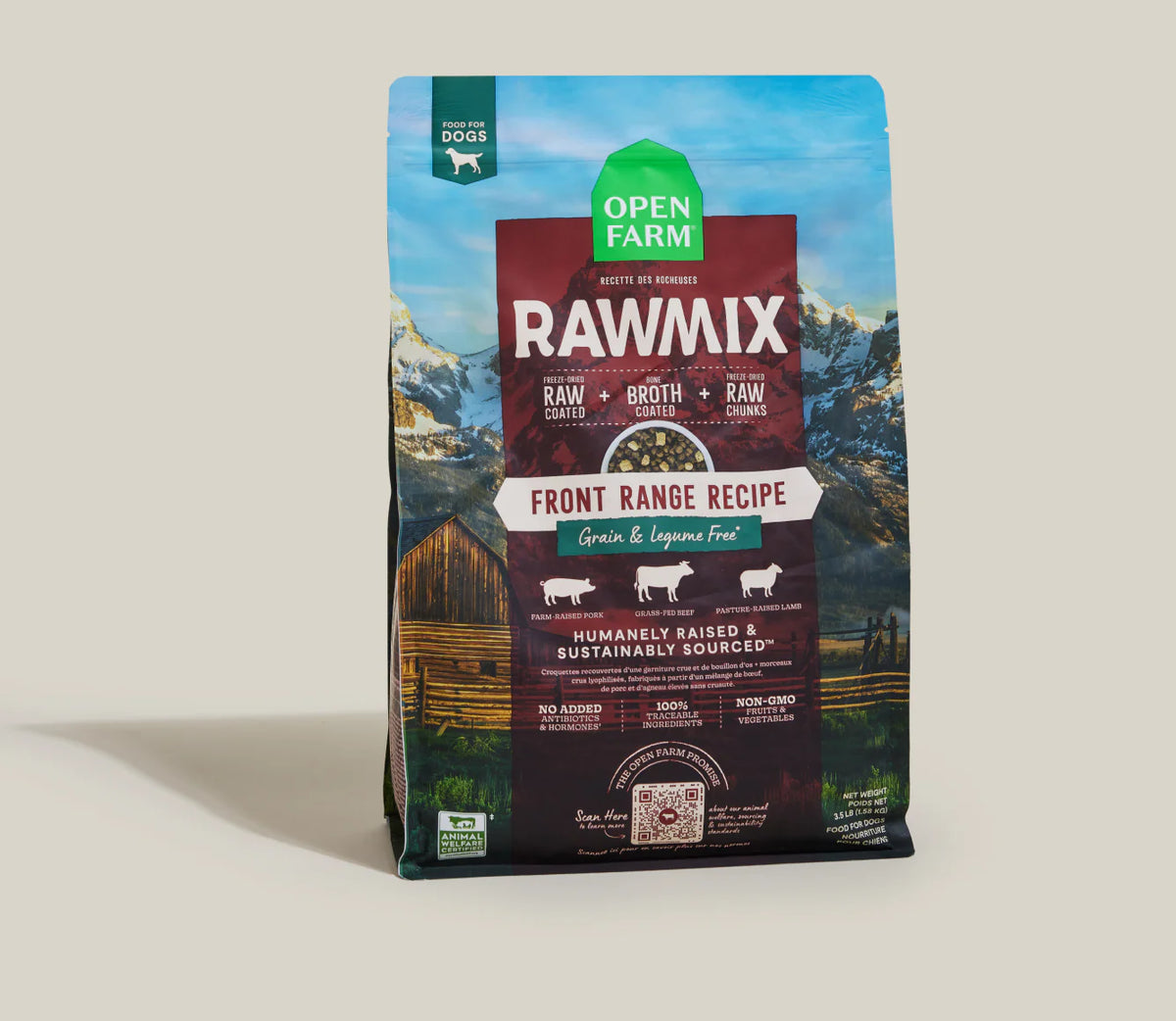 Open Farms - Raw Mix Front Range Grain Free Dry Dog Food