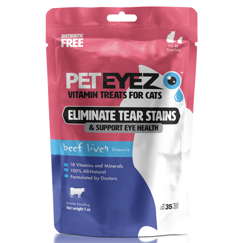 PetEyez - Vitamin Treats Beef For Cats - Eliminate Tear Stains