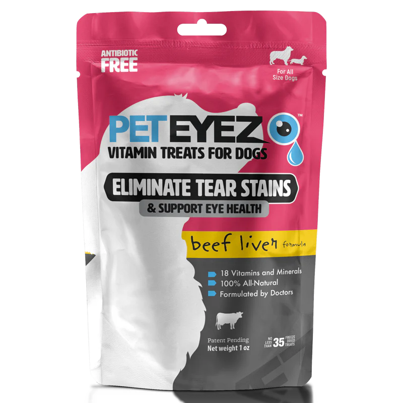 PetEyez - Vitamin Treats Beef Liver For Dogs - Eliminate Tear Stains