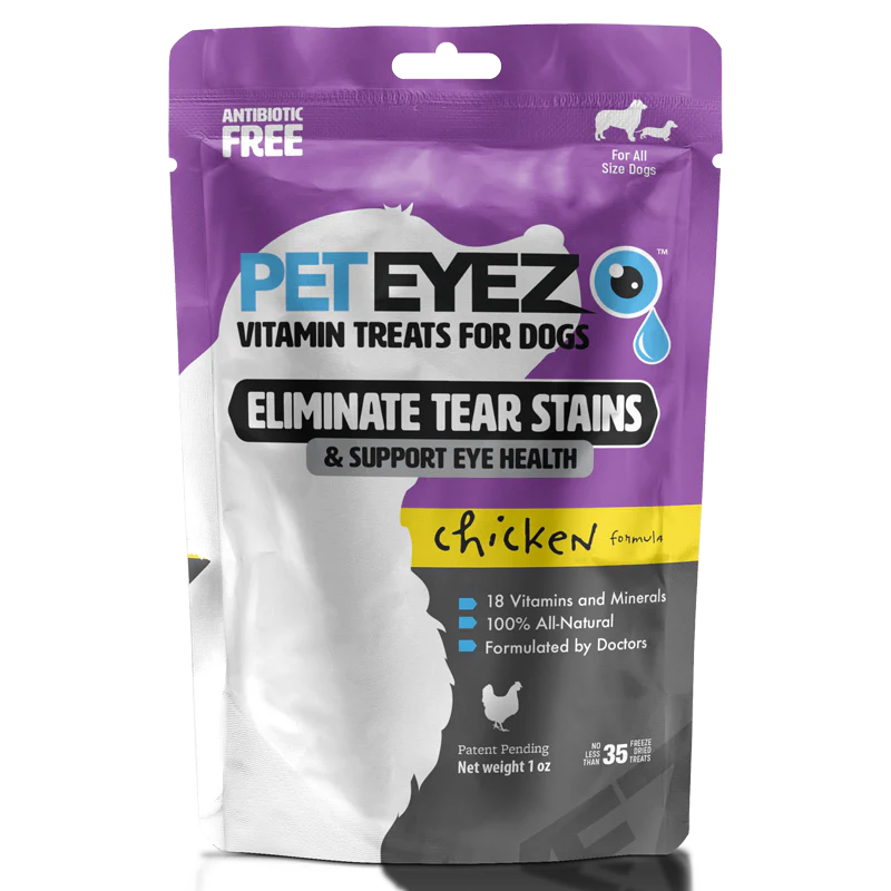PetEyez - Vitamin Treats Chicken For Dogs - Eliminate Tear Stains