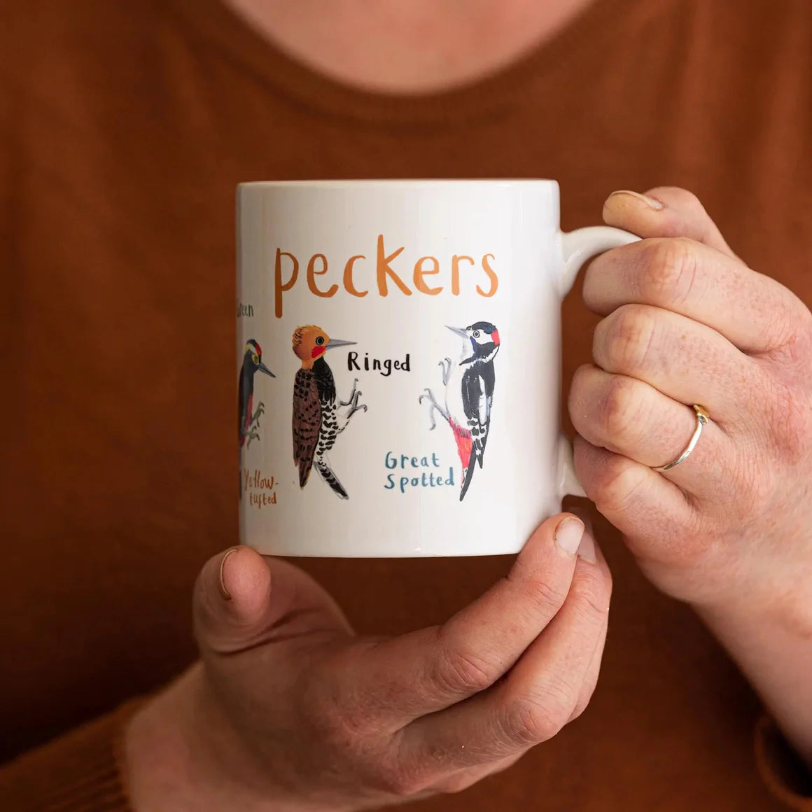 Fly Paper Products - Mug Peckers Bird Pun Woodpecker Fowl Language