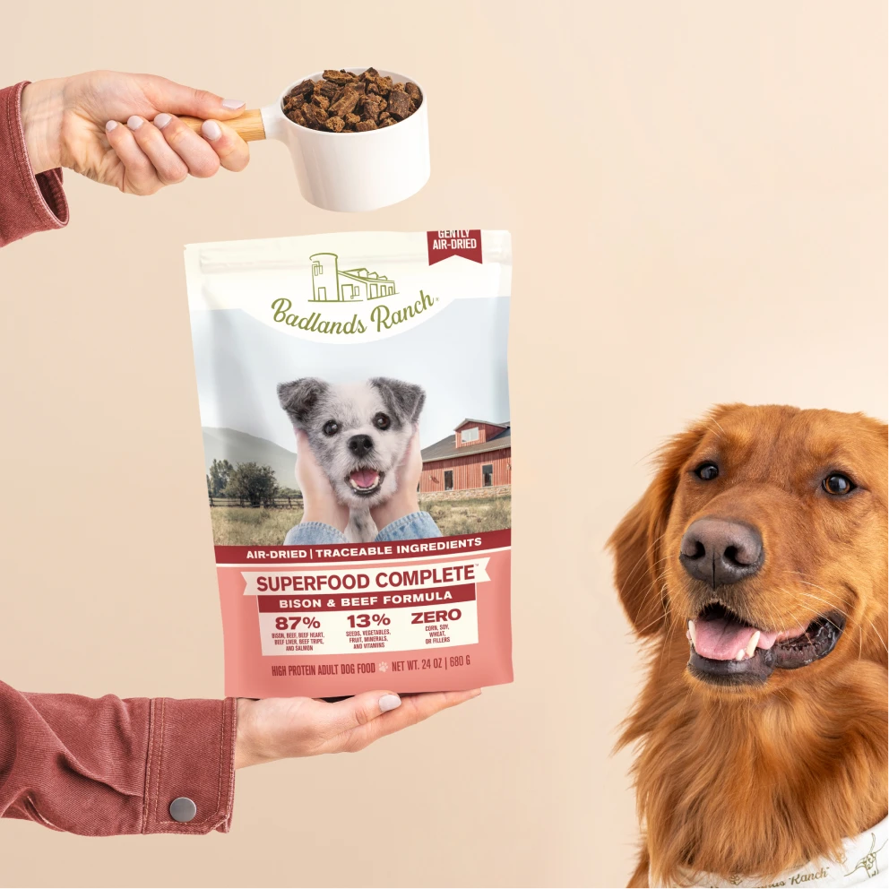 Badlands Ranch - Superfood Complete Bison & Beef Gently Air-Dried Dog Food