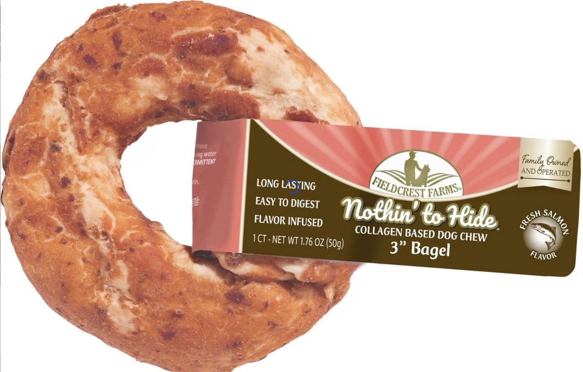 Fieldcrest Farms - Nothin' To Hide Bagel Salmon Rawhide Alternative Dog Chews