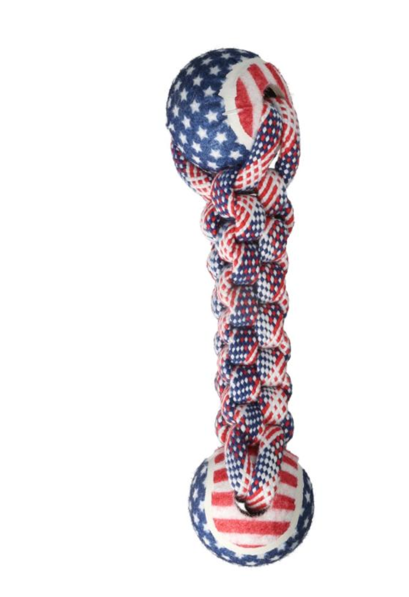 Kika USA - Power Tug Rope With Tennis Balls
