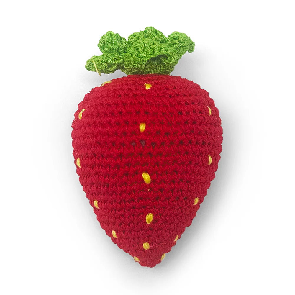 Dogo Pet - Crochet Strawberry Dog Toy