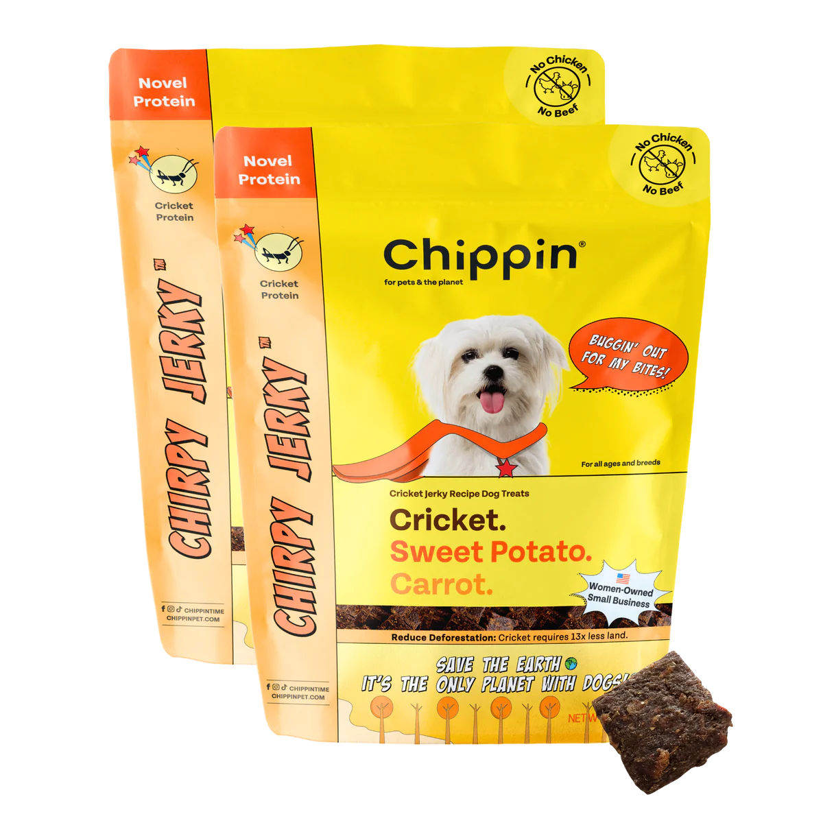 Chippin - Chirpy Jerky Cricket Sweet Potato Carrot