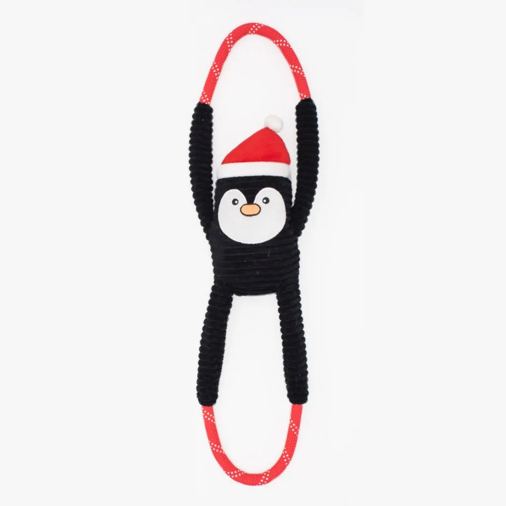 Peluche Pour Chien De Noël - Holiday RopeTugz Penguin 🐧 - Zippy Paws