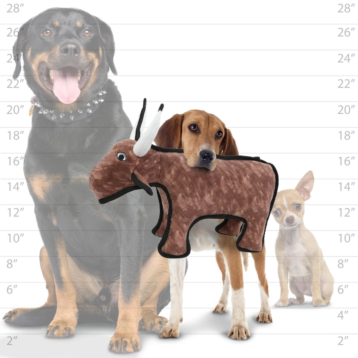 Tuffy Dog Toys - Medium Barnyard Bull Dog Toy