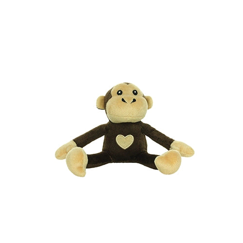 Tuffy Dog Toys - Mighty Jr Safari Monkey Plush Squeaky Dog Toy
