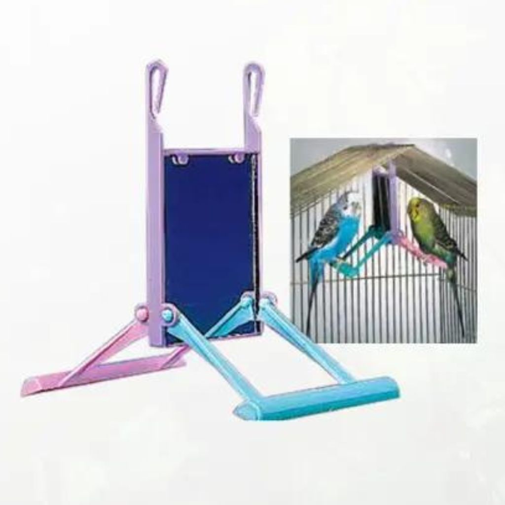 Penn-Plax - Bird Landing Perch with Mirror