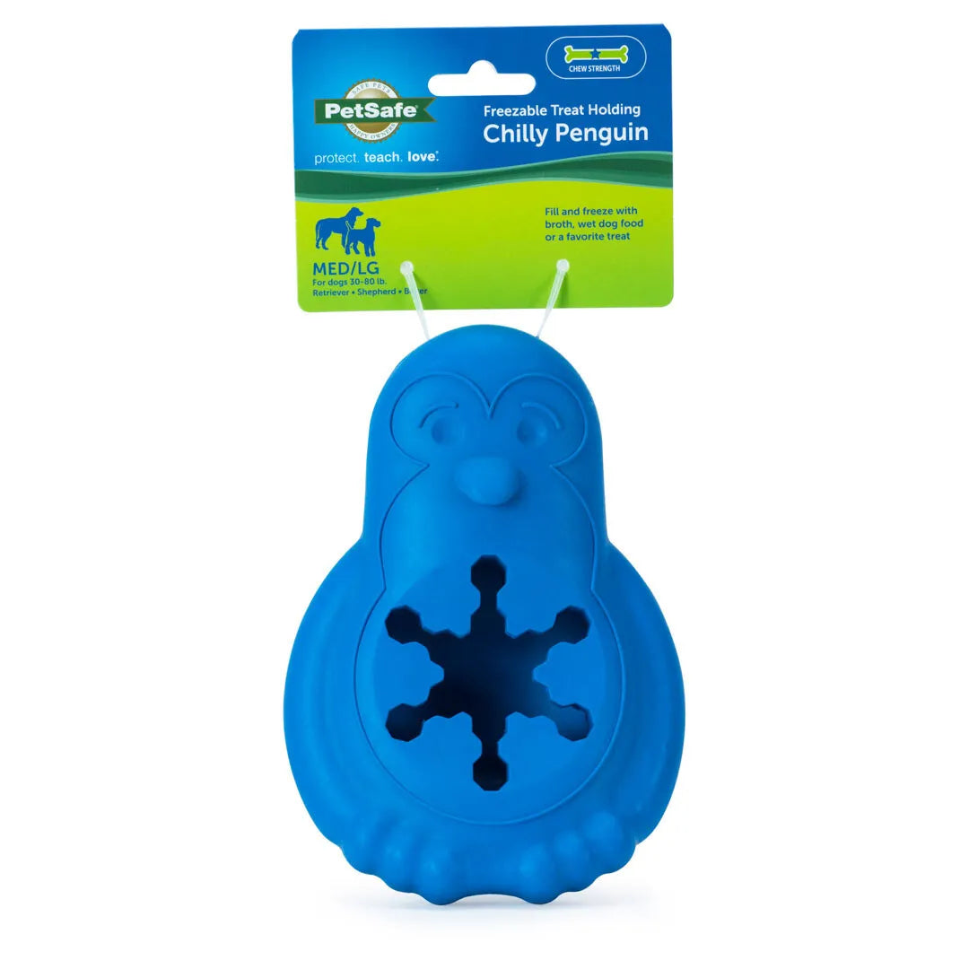 PetSafe Chilly Penguin Freezable Treat Holding Dog Toy