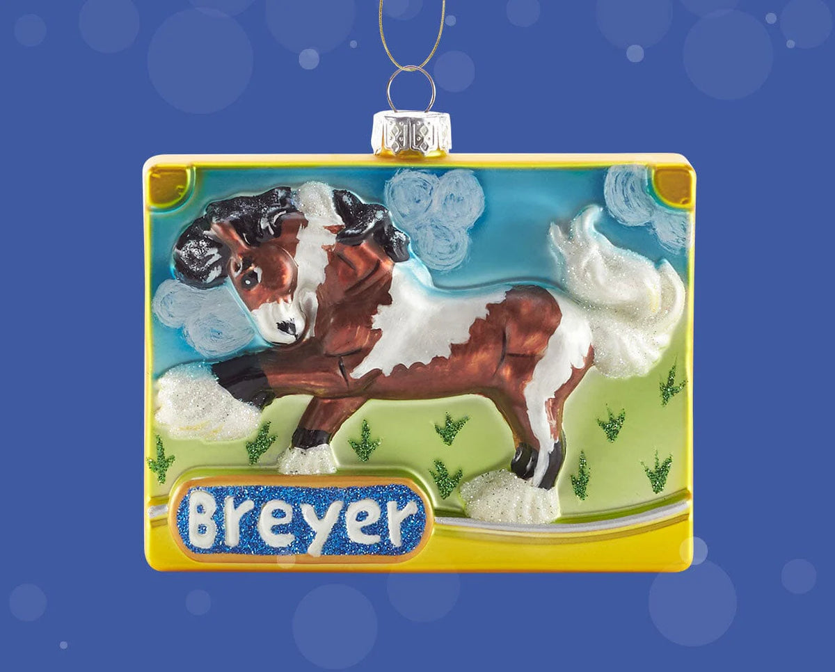 Breyer Blown Glass Ornament 2025 Pinto Vanner Horse
