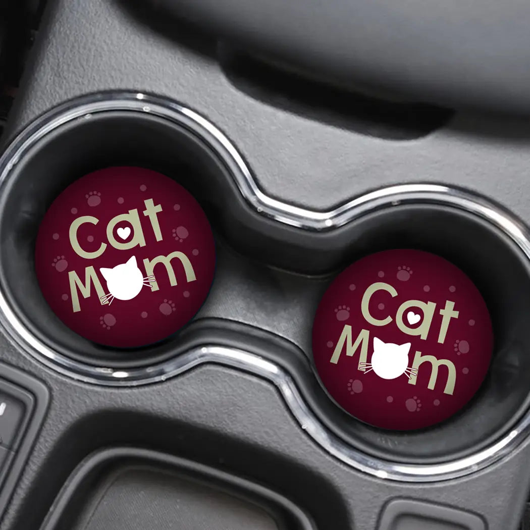 Dog Speak - Car Coaster Cat Mom