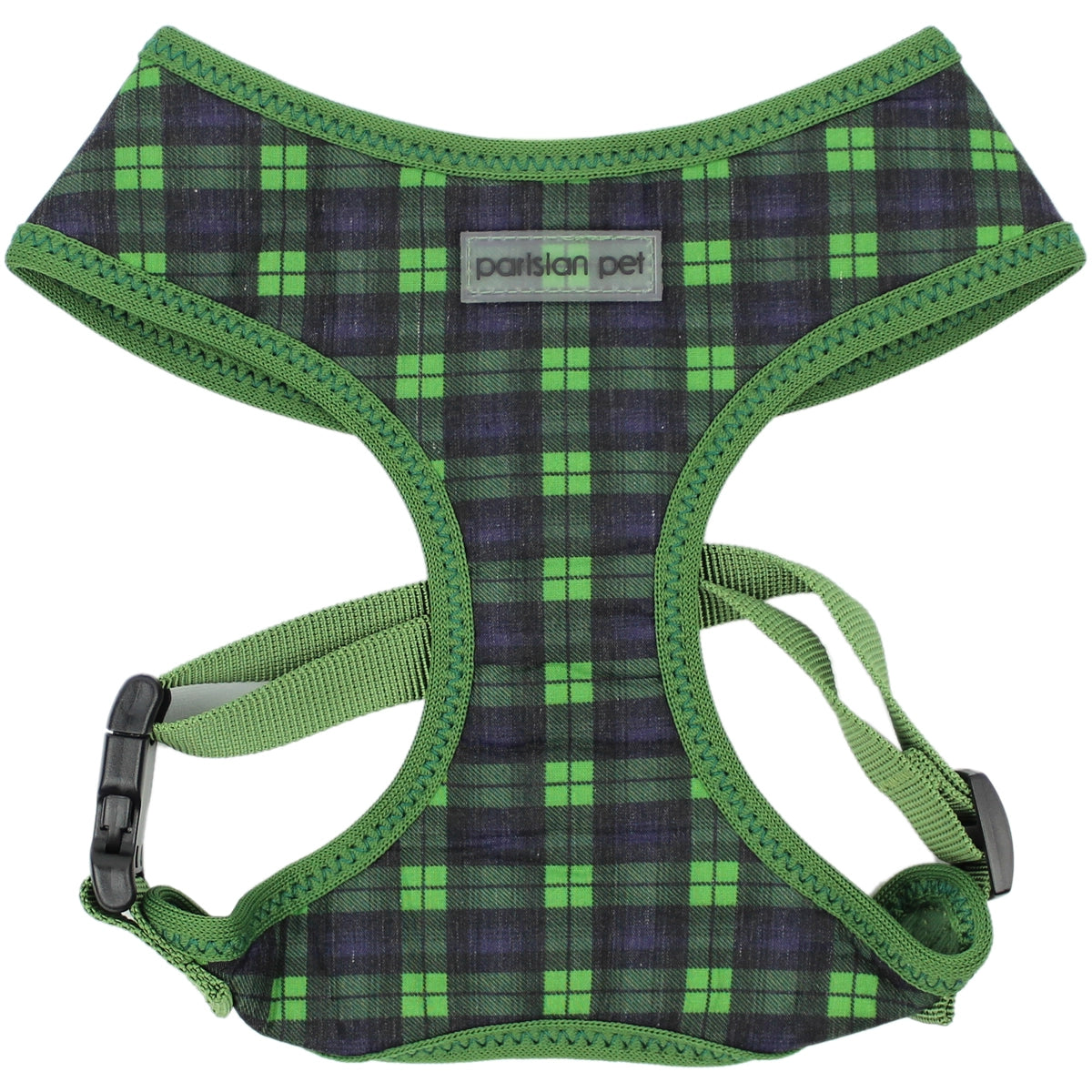 Parisian Pet - Freedom Harness Scottish (Green/Blue)