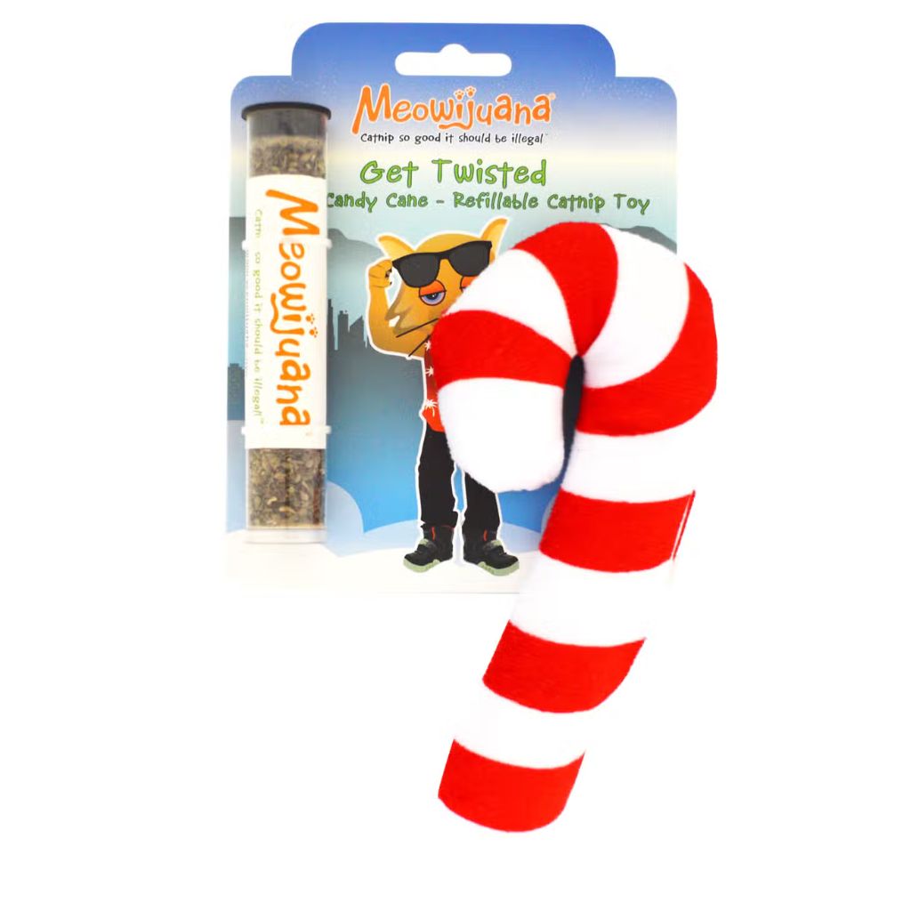 Meowijuana - Cat Toy Get Twisted Refillable Catnip Candy Cane