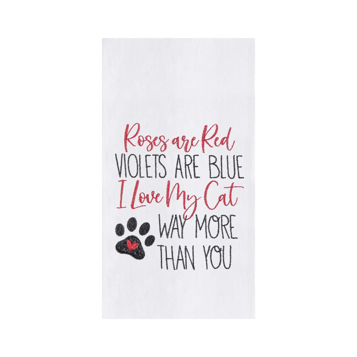 C & F Home - Valentine's Day "Love My Cat More" Kitchen Towel