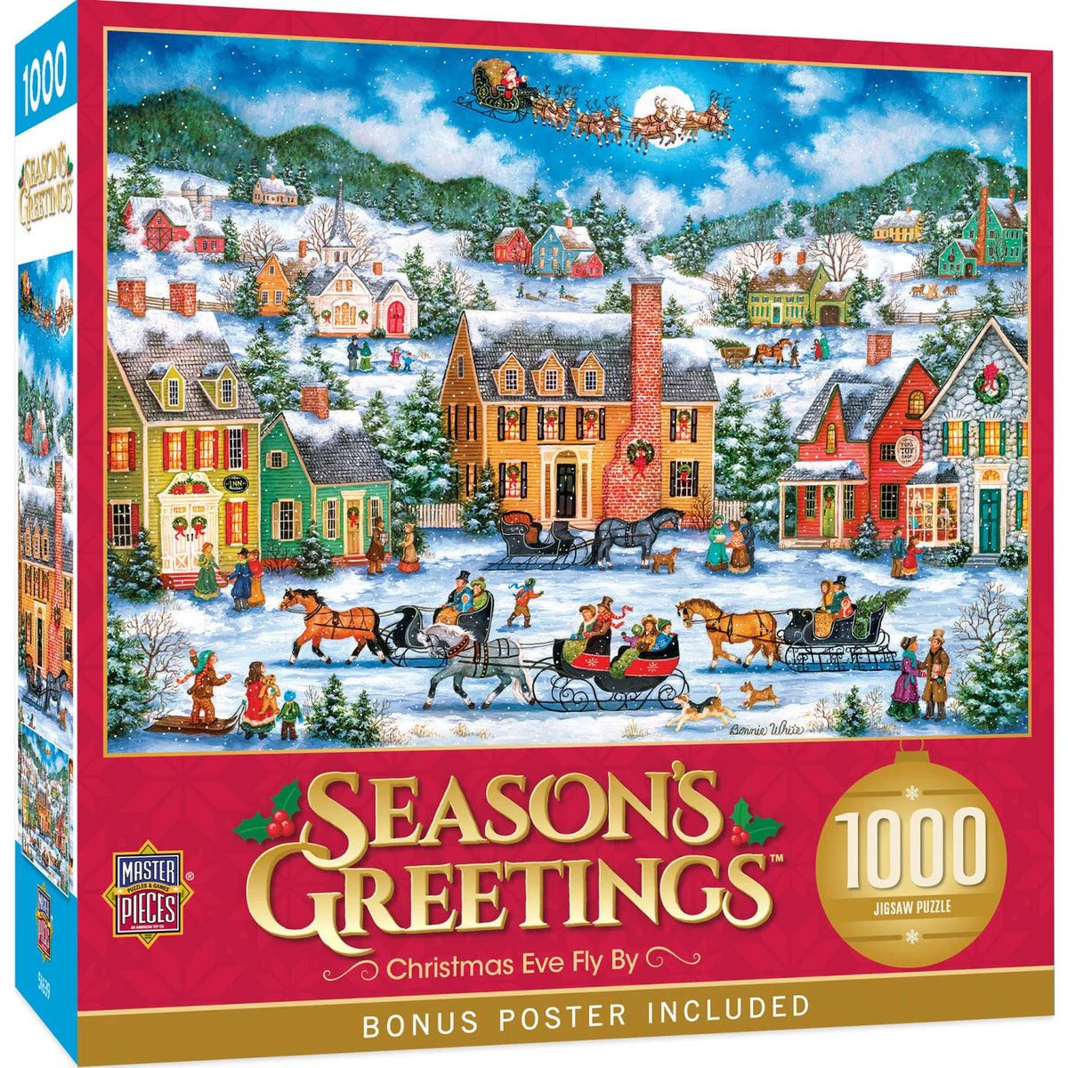 MasterPieces - Puzzle Season's Greetings - Christmas Eve Fly By 1000 Piece