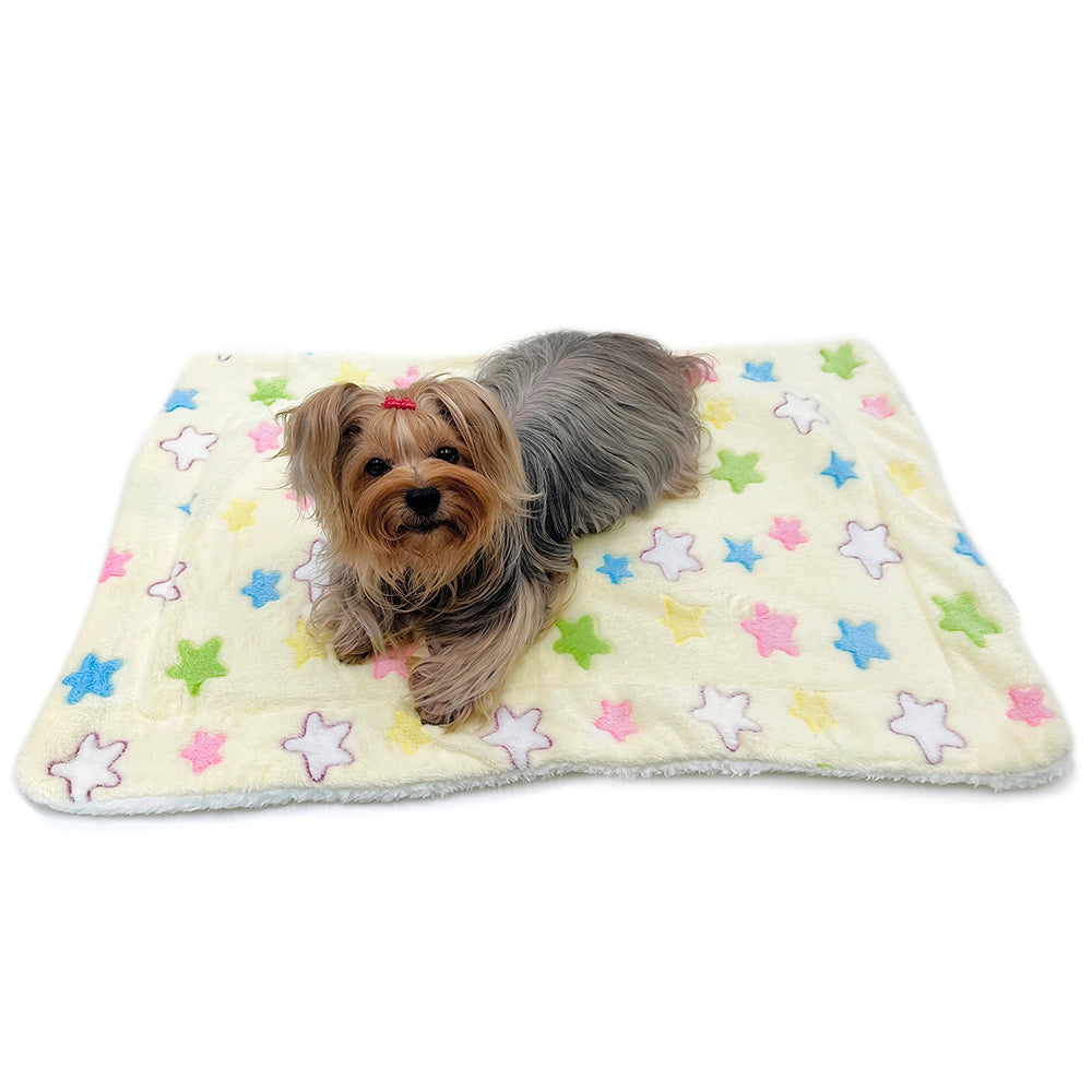 Klippo Pet - Blanket Colorful Stars Double Layered Ultra Plush