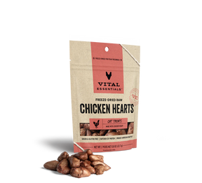 Vital Essentials - Chicken Hearts Freeze-Dried  Cat Treats