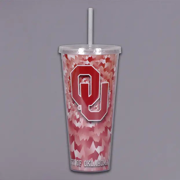 Magnolia Lane - Tumbler w/ Lid & Straw Collegiate OU Tie Dye