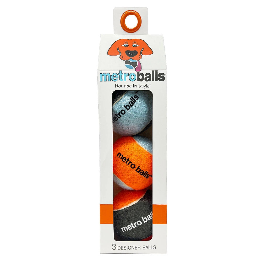 Metropaws - Metroballs Orange 3 Pack