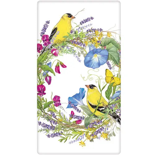 Mary Lake Thompson - Towel Goldfinch Wreath