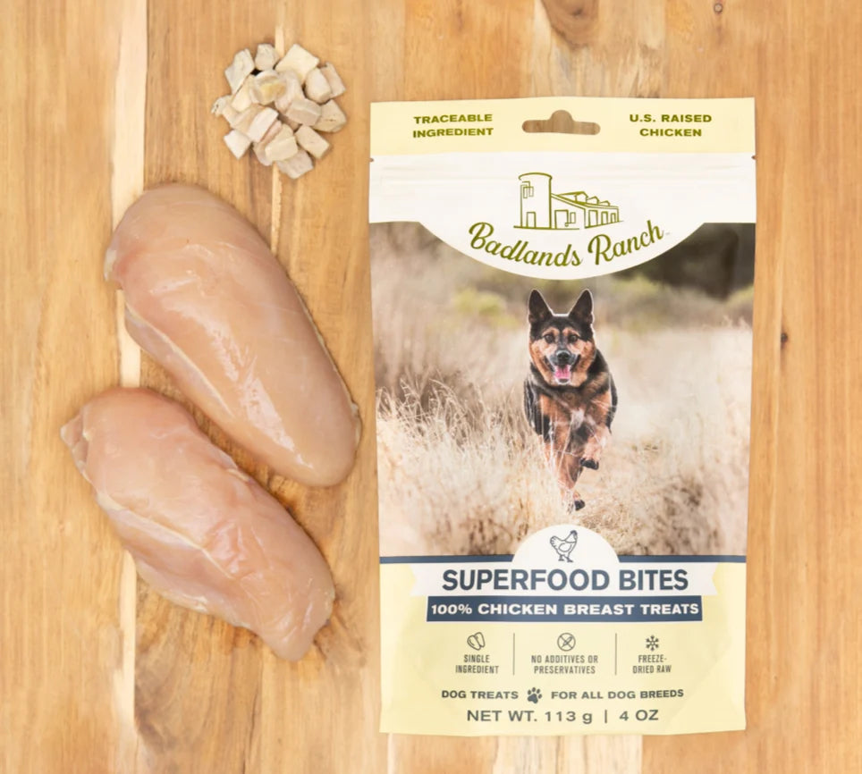 Badlands Ranch - Superfood Bites 100% Chicken Breast Treats Freeze-Dried Raw