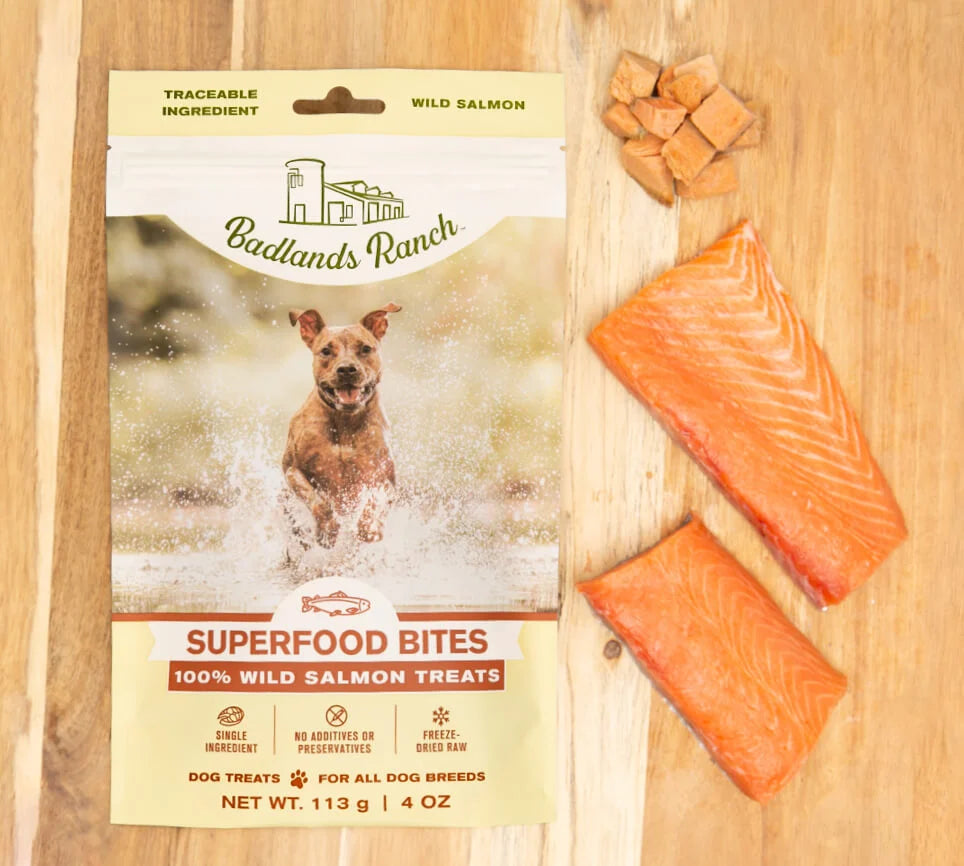 Badlands Ranch - Superfood Bites 100% Salmon Wild Treats Freeze-Dried Raw