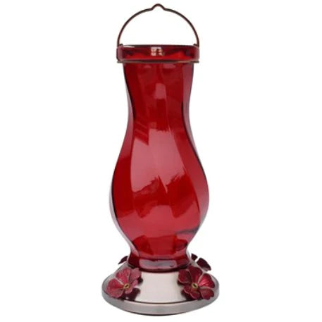 Friends of Flight - Hummingbird Feeder Twisted Glass w/ Copper Base