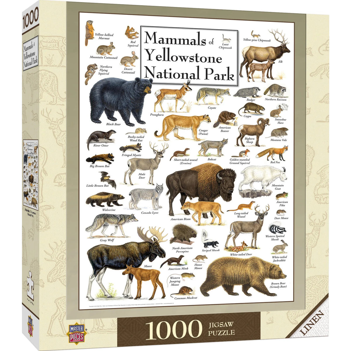 MasterPieces - Puzzle Mammals of Yellowstone 1000 Piece