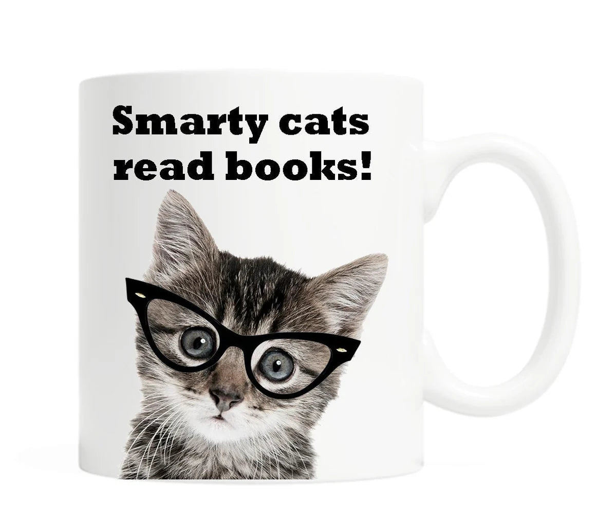 Fly Paper Products - Mug Smarty Cats Read Books