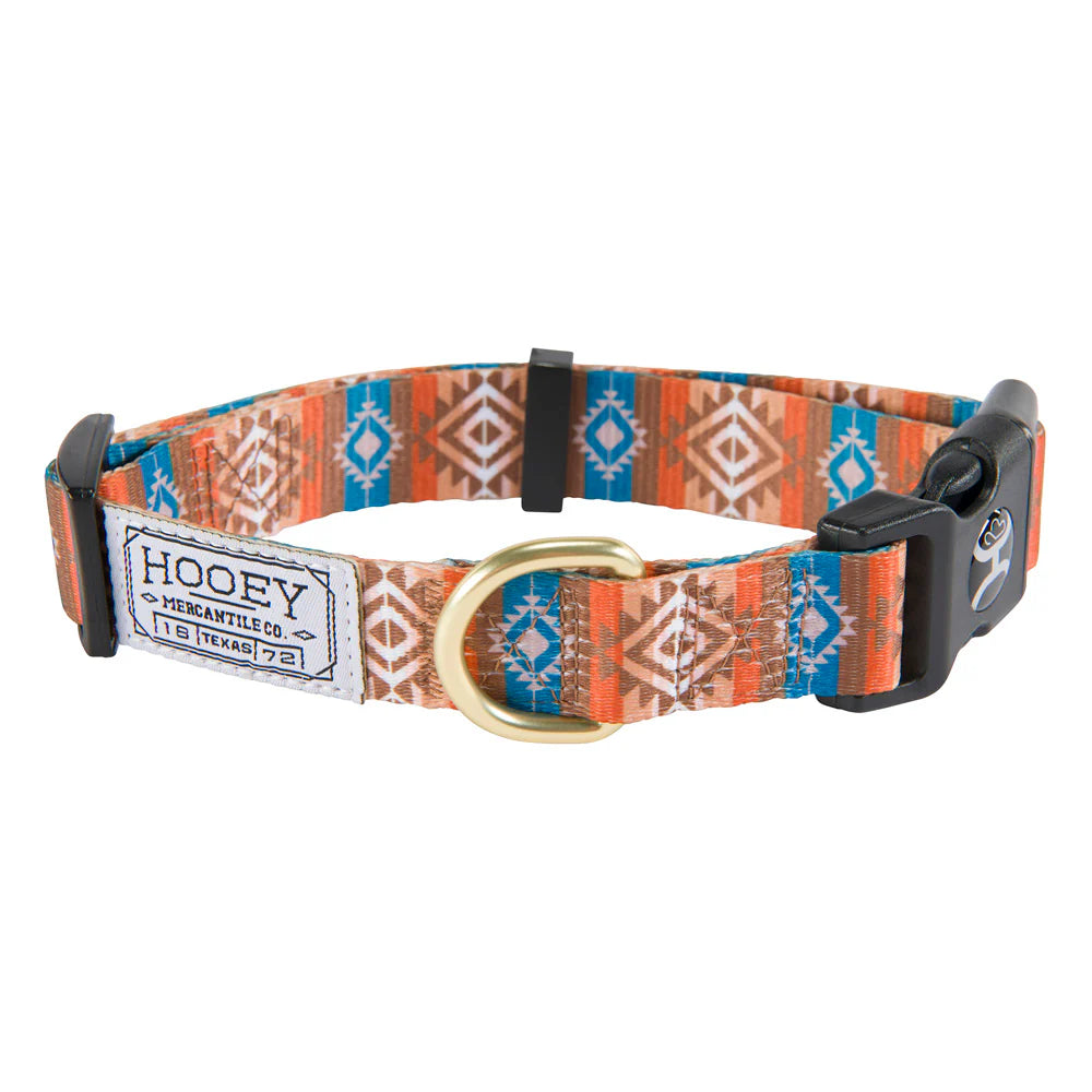 Hooey Pet Collar Nylon Adj. Aztec Dirty