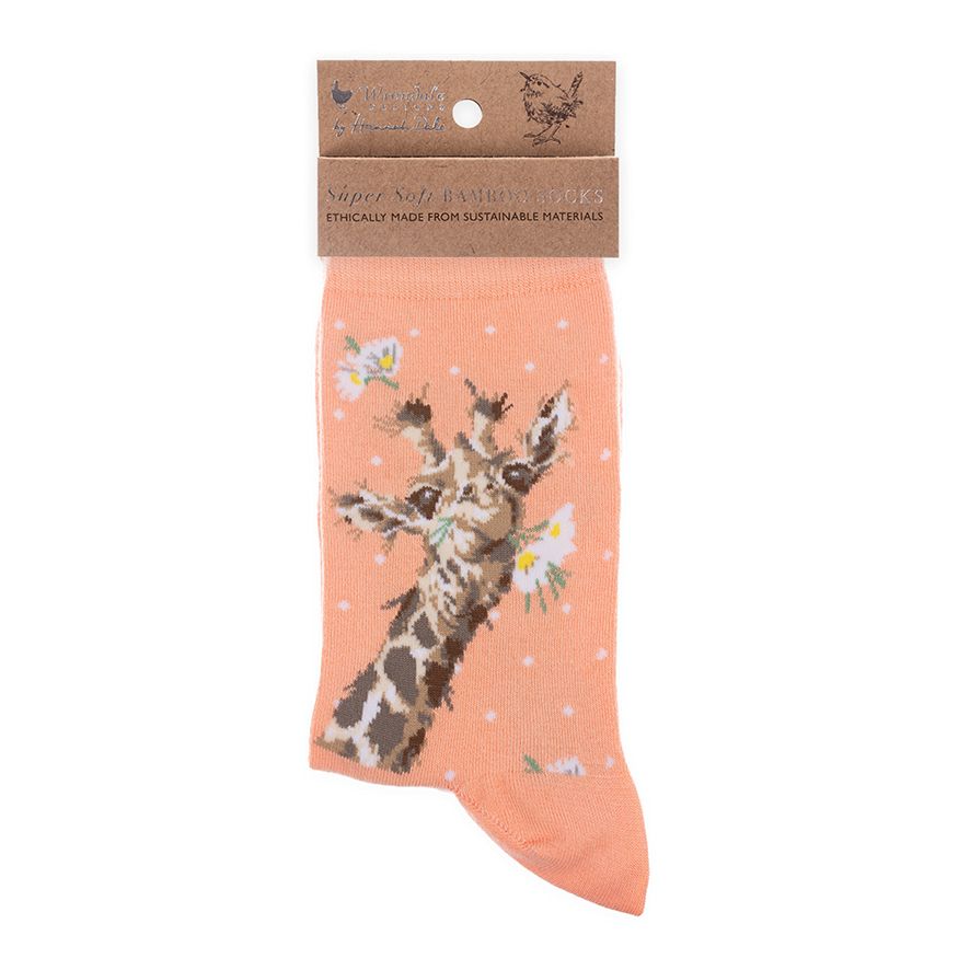Wrendale Designs- Sock Giraffe Flowers