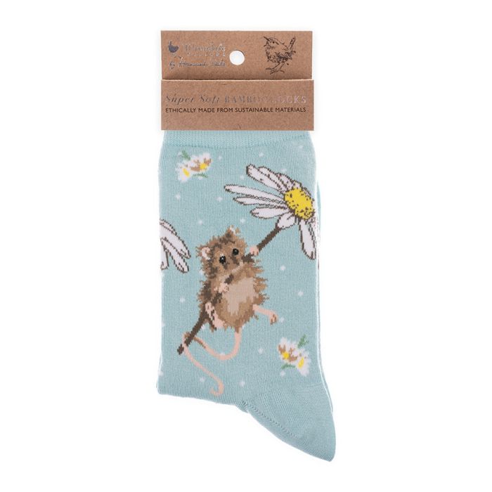 Wrendale Designs- Sock Mouse "Oops A Daisy"