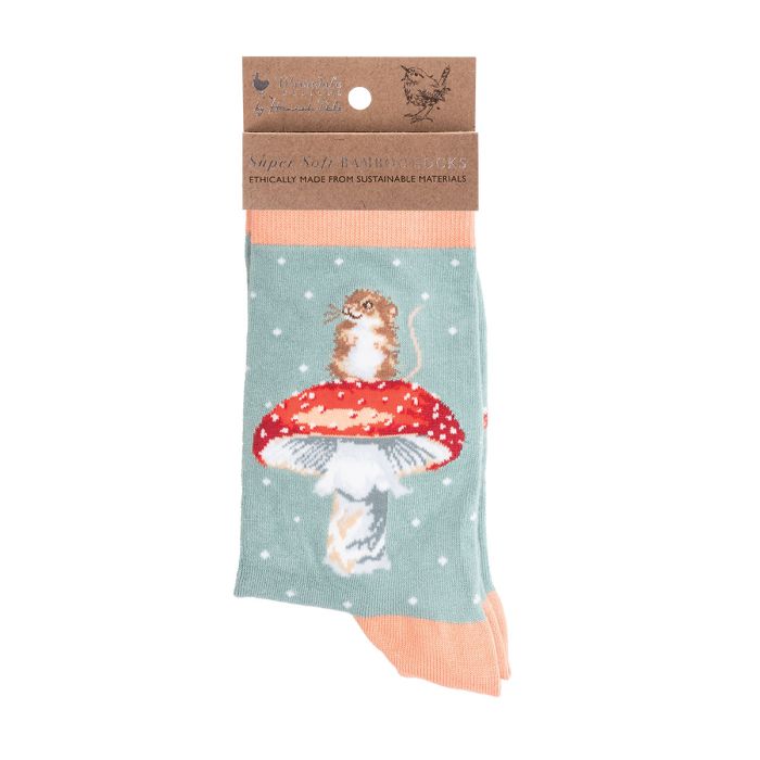 Wrendale Designs- Sock "Mouse on Mushroom"