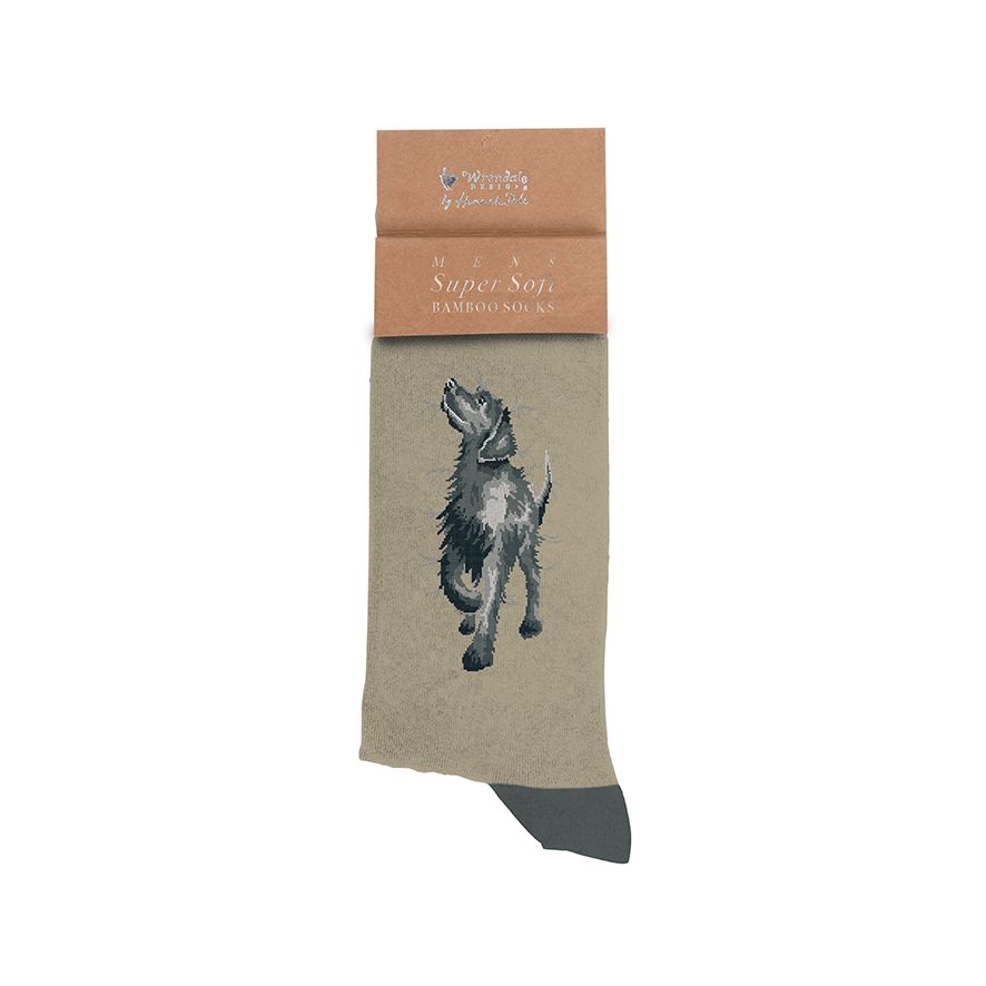 Wrendale Designs- Sock Black Labrador Walkies