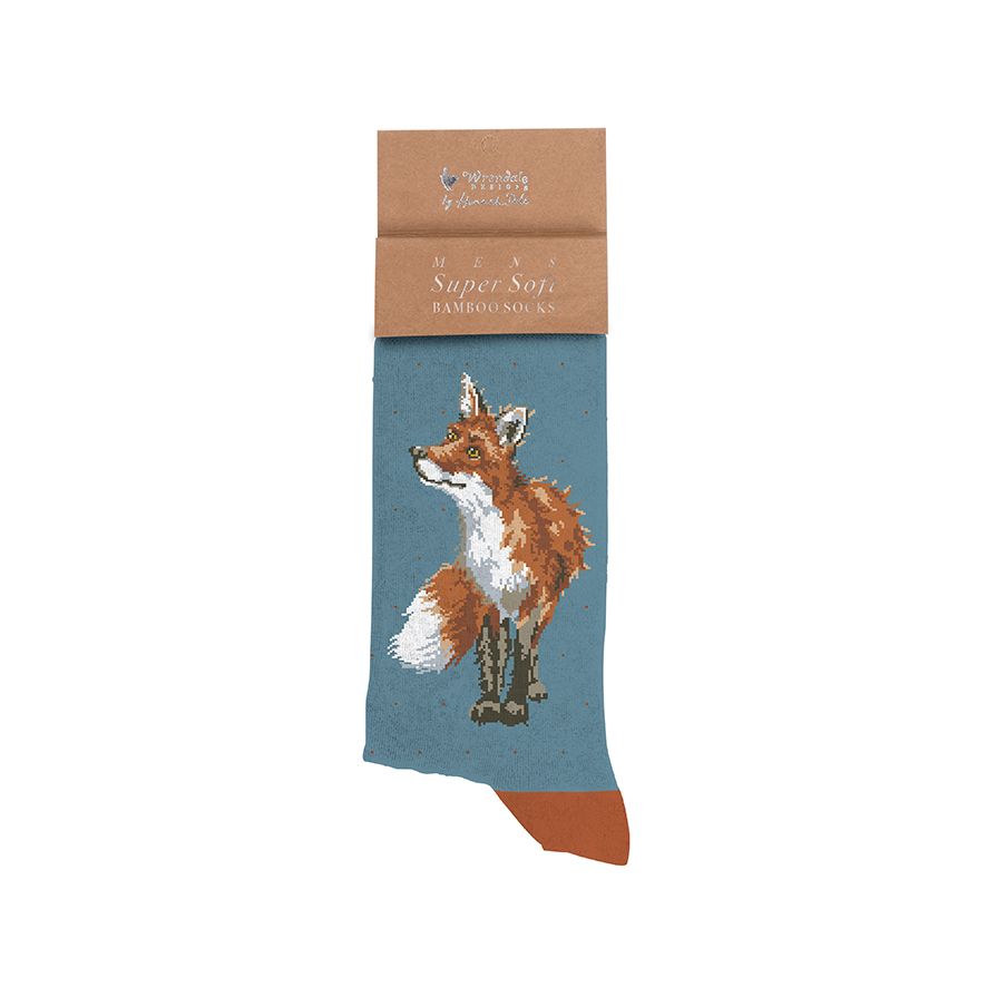 Wrendale Designs- Sock Fox Men's "Bright Eyed & Bushy Tailed"
