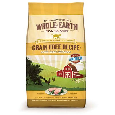 Whole Earth Farms - All Cat Breeds, All Life Stages Grain Free Chicken - Cat Food With Whole Grains And No Fillers
