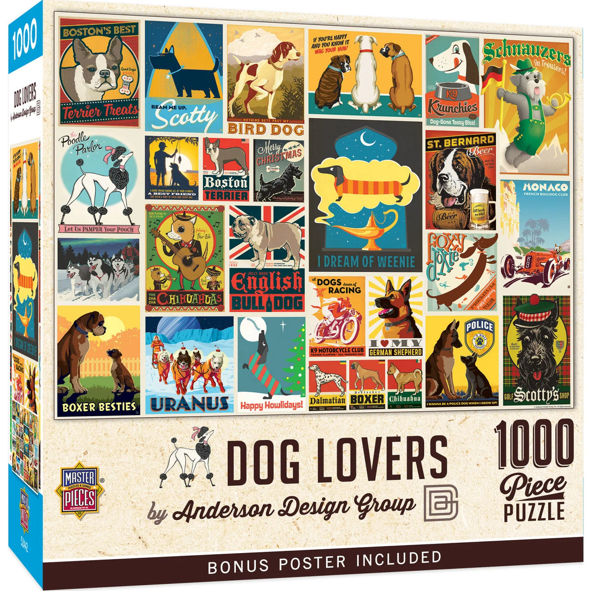 MasterPieces - Dog Lovers by Anderson Design Group - 1000 Piece Jigsaw Puzzle