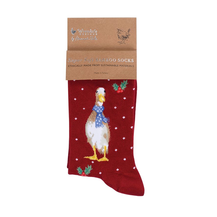 Wrendale Designs- Sock Duck Christmas "Christmas Scarf"