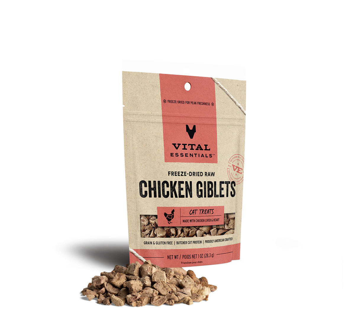 Vital Essentials - Chicken Giblets Freeze-Dried Cat Treats