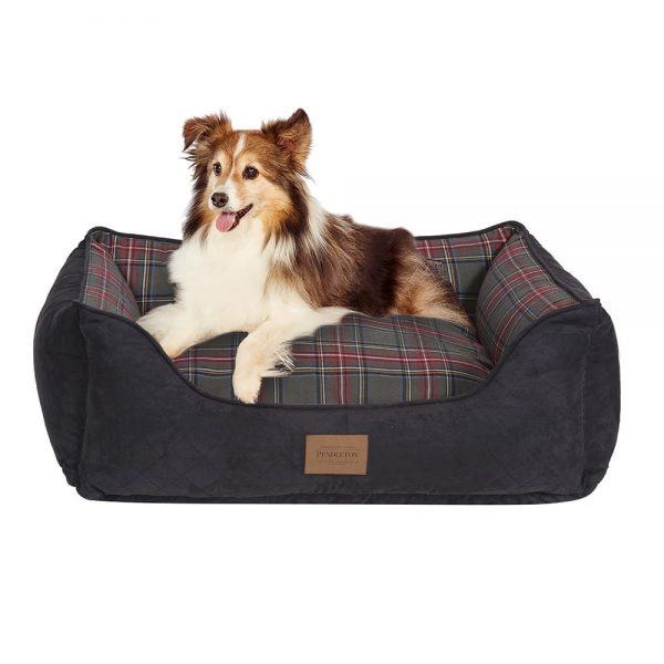 Carolina Pet Company - Pendleton Pet Grey Stewart Tartan Plaid Kuddler Dog Bed