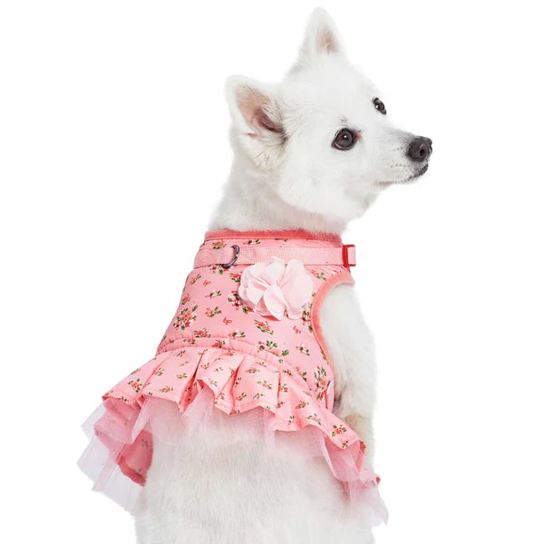 Blueberry Pet - Rose Baby Pink | Made Well Floral Dog Dress Harness