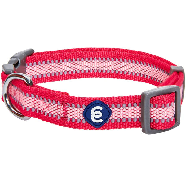 Blueberry Pet - French Pink | Back to Basics Reflective Dog Collar